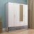 Nilkamal Marbito 4-Door Wooden Wardrobe with Mirror for Bedroom| 3 Year Warranty | Engineered Wood | 2 Drawers with Marble Finish|Hanging Rod, A Lockable Drawer & 8 Shelves for Storage|Frosty White