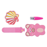 Amazon Brand – Solimo Manicure And Pedicure Kit With Three Nail Files And Nail Clipper, Pink, Pack Of 4