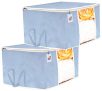 Fun Homes 2 Pieces Non Woven Fabric Under Bed Storage Bag, Cloth Organiser, Blanket Cover With Transparent Window (Grey)