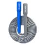 DE JURE FITNESS Adjustable Skipping Rope � Slim Handle, 275cm, Multiple Colors (Grey-Blue)