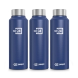 Go24 pexpo Stainless Steel Water Bottle Chromo Denim Blue 750ml