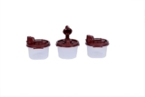 Signoraware Easy Flow Mini Plastic Oil Pourer Set, 200 ml, Set of 3, Maroon