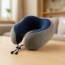 Sleepsia Ultimate Home & Travel Neck Memory Foam Pillow – Travel Neck Support | Travel Pillow with Soft Washable & Removable Cover | Neck Support for Airplane – Travelling Accessories