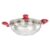 Amazon Brand – Solimo Stainless Steel Impact Bottom Kadhai with Glass Lid (26 cm) | Gas Stove and Induction Compatible | Ergonomic Handle | Dishwasher Safe