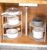 wolpin (1 Pc 3-tier Storage Shelf Kitchen Cabinet Stand Rack Organizer Metal Universal Pot Pan Holder for Kitchen Platform/Cabinet/Floor – White