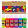 Artecho Neon Paint – Set Of 6 Colors, 59 Ml / 2 Oz Acrylic Paint For Outdoor Decoration, Art Painting, Supplies For Wood, Fabric, Shoe, Rock, Crafts & Canvas