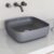 Plantex Premium Tabletop Ceramic Square Wash Basin/Countertop Bathroom Sink (Smoke, 16 x 16 x 5 Inch)
