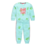 LuvLap Baby Boys Full Sleeve Sweatshirt & Pyjama Set Pack of 1, Cotton Rich Fleece, Soothing Sea, XXL (18 to 24 Months)