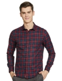 HammerSmith Men’s Regular Fit Shirt (HSCSM073_Sangria Red S)