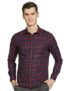 HammerSmith Men’s Regular Fit Shirt (HSCSM073_Sangria Red S)