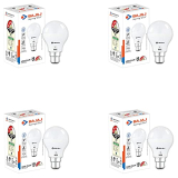 Bajaj 830418-Pk4 Plus Led Lamp 9W Cool Daylight B22D (Pack Of 4, White, Medium)