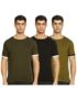 Neostreak Men’S Solid Slim Fit T-Shirt (Neorndteeconcuf-P3-Bladgrnolv-M_Black, Dark, Olive Green Medium)
