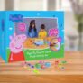 PlayMagic Peppa Pig Dough Shape & Learn Activity Set With Moulding Lid & 4Tubs 50gm Each|Roleplay Set With 6Shape Cutters & 1Template|Water based Soft Dough|Non-Toxic|Gift Setfor Kids 3+|Made In India