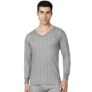 Dixcy Scott Originals Mens Dark V-Neck Full Sleeves Solid Thermal Tops(Grey Melange)-L