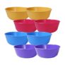 Wonder Prime Sigma 300 Microwave Safe Multipurpose Plastic Bowl Set, 8 Pc Mixing Bowl 300 Ml, Red Blue Yellow Violet Color, Made In India, Kbs02001