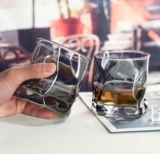 RAMA Tumber Glasses Premium Stylish Old Fashion Rocks Tumblers Lead-Free Whiskey Glasses for Scotch Bourbon Cognac Brandy Cocktail Whiskey | Set of 6