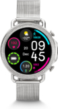 Lifelong Ornate Smartwatch For Women with HD Display|Body Temprature |24×7 Heart Rate Smartwatch(Silver Strap, Free)