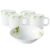 Larah by Borosil Hub Opalware Set – 4 x 180ml Cups and 1 Snack Bowl (5 Pieces) | Microwave and Dishwasher Safe | Ideal for Tea, Coffee, and Casual Meals