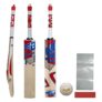Bhajji Kashmiri Willow Cricket Bat T20 5.0 , Bhajji Match Ball White And Bat Care Kit Including Fibre Tape Along With Toe Guard