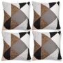 HOKIPO Stretchable Cushion Cover 16×16 in, Set of 4, Multicolor