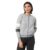 Campus Sutra Women’s Grey & White Striped Regular Fit Zipper Sweatshirt For Winter Wear | Full Sleeve | Cotton Sweatshirt | Casual Sweatshirt For Woman | Western Stylish Sweatshirt For Women