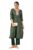 Janasya Women’s Dark Green Silk Blend Yoke Embroidered Straight Front-slit Kurta Pant Set (JAB25KB02538-XS)