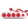 GM 10 Amp Extension Board with 2 Metre Heavy Duty Copper Extension Cord – 4 International Sockets, Master Switch, LED Indicator with Safety Shutter | GM 3257