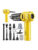 SEZNIK Mustangg 4 in 1 Cordless Hand-held Vacuum Cleaner with Reusable Dust Bag(Yellow)