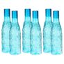 Kuber Industries BPA-Free Plastic Water Bottle | Leak Proof, Firm Grip,100% Food Grade Plastic Bottles | Unbreakable, Freezer Proof, Fridge Water Bottle | Pack of 6 – Blue