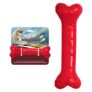 Meat Up Non-Toxic Rubber Dog Chew Bone Toy, Puppy/Dog Teething Toy (Medium) – 5 inches