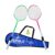 Starx Double Shaft with Double Wiring Aluminium 1 Pair Badminton Racket and Shuttle Cock (Multicolour) Synthetic Badminton Racquets, Synthetic