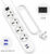 BEBLOOM Surge Protector Power Strip with 4 AC Outlets and Dual USB Ports 4  Socket Extension Boards(Beige, 3 m, With USB Port)