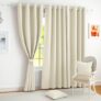 Story@Home Blackout Door Curtains 7 Feet Long Set of 2 | Plain Printed | 70% Room Darkening Curtain | Thermal Insulated | Curtains for Living Room | (116 x 215 cm, Beige) | Perfect for Home Decor