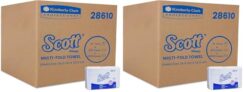 Scott Multifold Paper Towels (28610), White, 1-Ply, 32 Packs/Case, 250 Sheets/Pack (4,000 Sheets)