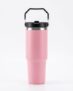 T&T KART Stainless Steel Vacuum Insulated Tumbler with Handle & Straw | Leakproof Travel Mug for Hot & Cold Drinks | Large Capacity Reusable Cup (900ml-lightpink)
