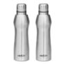MILTON Elate 1000 Stainless Steel Water Bottle 880 ml, Set of 2, Single Walled, ISI Certified I Leak Proof Lid, Rust Proof I For School, Office, Gym I Silver