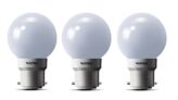 Wipro Safelite N10002 B22 0.5-Watt Led Night Lamp (Warm White/Golden Yellow, Pack Of 3, Glass)