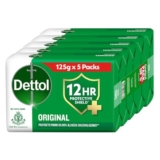 Dettol Original Germ Protection Bathing Soap Bar (625gm) | Kills 99.99% germs, 125gm , Pack of 5