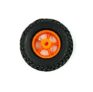 INVENTO 1pcs 80mm x 25mm Plastic Robotic Wheel Durable Rubber Tire Wheel 6mm Hole for DC Geared Motor RC Car Robot