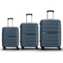 Aristocrat Liberty Set of 3 (Cabin+Medium+Large) Trolley Bag, 58+68+78Cm | Combination Lock | 8 Wheels | 5 Years International Warranty | Spanish Blue