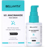BELLAVITA Niacinamide Face Serum, Hyaluronic Acid | pH Balanced | Non-Irritating | Non-Sticky | Treats Pigmentation & Repairs Skin Barrier | 10% Niacinamide(30 ml)