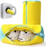Shoe Washing Machine Bag ‎IXORACART Laundry Shoe Bag for Washer & Dryer, Reusable with Durable Zipper for Sneakers & Delicates 360° Deep Cleaning Washable Laundry Organizer Bag (SB-14)
