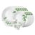 Larah by Borosil Bamboo Leaves Fluted Series Opalware Dinner Set | 27 Pieces for Family of 6 | Microwave & Dishwasher Safe | Bone-Ash Free | Crockery Set for Dining & Gifting | Plates & Bowls | White