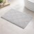 RUGS WORLD Bath Mat, Grey, Microfiber, 65×45 cm, 1800 GSM, High Pile, Diamond Pattern, Machine Made