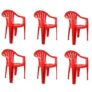 Cello Capri Arm Chair (Red, Set of 6)