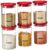 Amazon Brand – Solimo Plastic Storage Jar and Container Set I Air Tight & BPA Free Containers For Kitchen Storage Set I Grocery Kitchen Container Set I Multipurpose Jar, 900 Ml Each, Set 6, Red