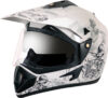 VEGA Off Road D/V Sketch Motorbike Helmet(White Silver)
