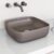 Plantex Premium Tabletop Ceramic Square Wash Basin/Countertop Bathroom Sink (Choco, 16 x 16 x 5 Inch)
