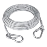Heavy Duty Clothes Drying Rope, Stainless Steel Rust Resistant Clothesline with Carabiner Hooks for Balcony, Bathroom, Camping, Travel, Indoor & Outdoor Laundry (10 Meter)