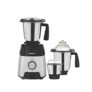 Borosil Silverline Mixer Grinder, for Wet/Dry Mixing & Grinding, 750 Watts, 3 Stainless Steel Jars (400 ml Chutney Jar, 1.5 L Blending Jar, 1.2 L Dry/Wet Grinding Jar), Mixie for Kitchen